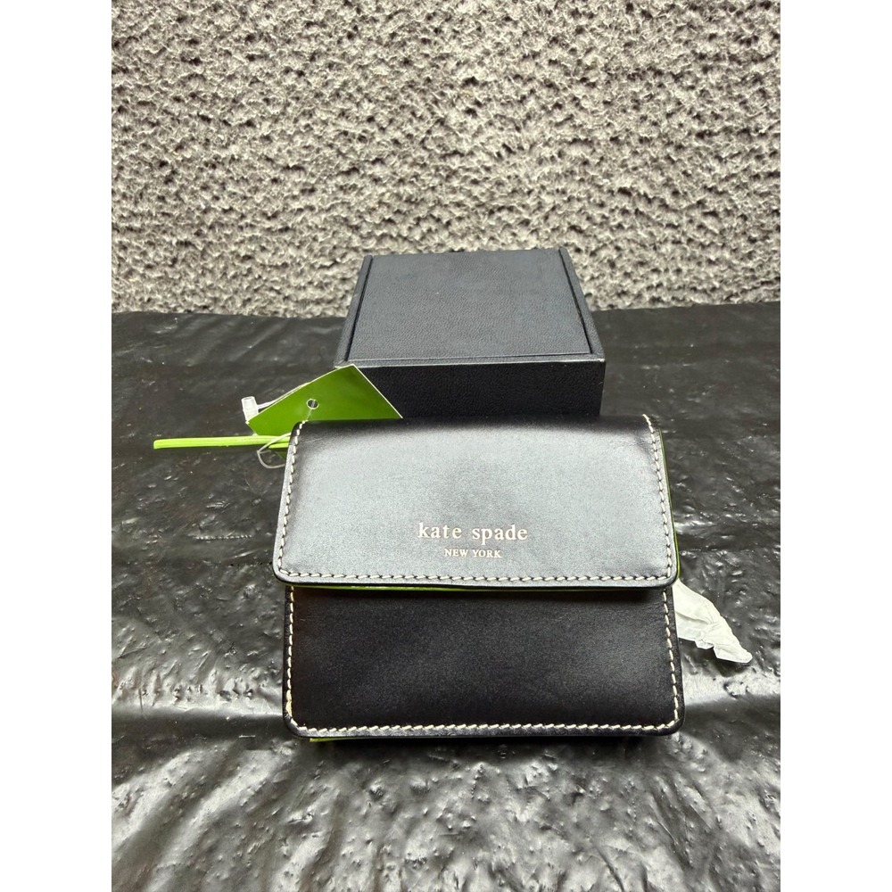 NWT Kate Spade New York Jane Street Ruth Cardholder Wallet w/ Ring Black Kelly
